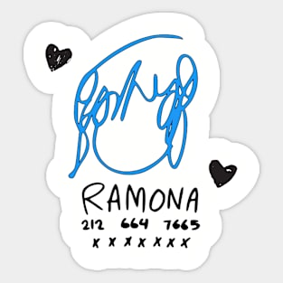 Ramona Flowers phone number Sticker